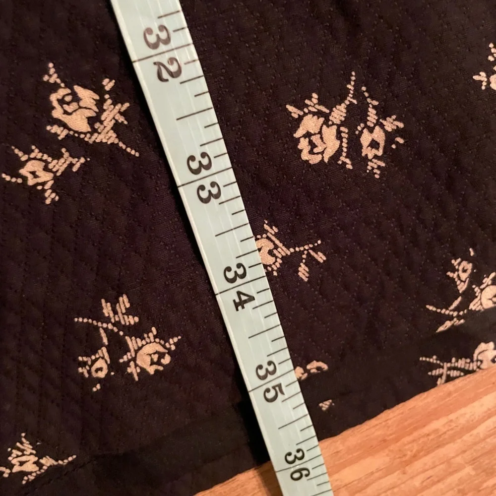 Ann Taylor Black Beige Floral Seersucker Dress Business Career Preppy Feminine 8 - Picture 9 of 9
